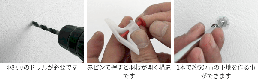 石膏ボード用アンカーについて